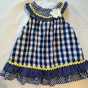 12 month gingham daisy dress